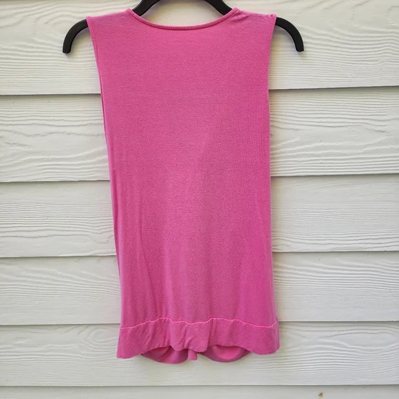 XL Nine West Pink Draped Tank Top - Picture 2 of 6